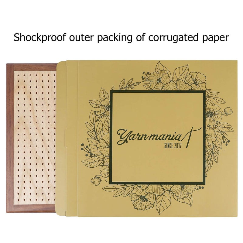 Yarn Mania - Premium Blocking Boards for Knitting with Grids - Handcrafted Wood Crochet Blocking Board (13 inches) - Image 2